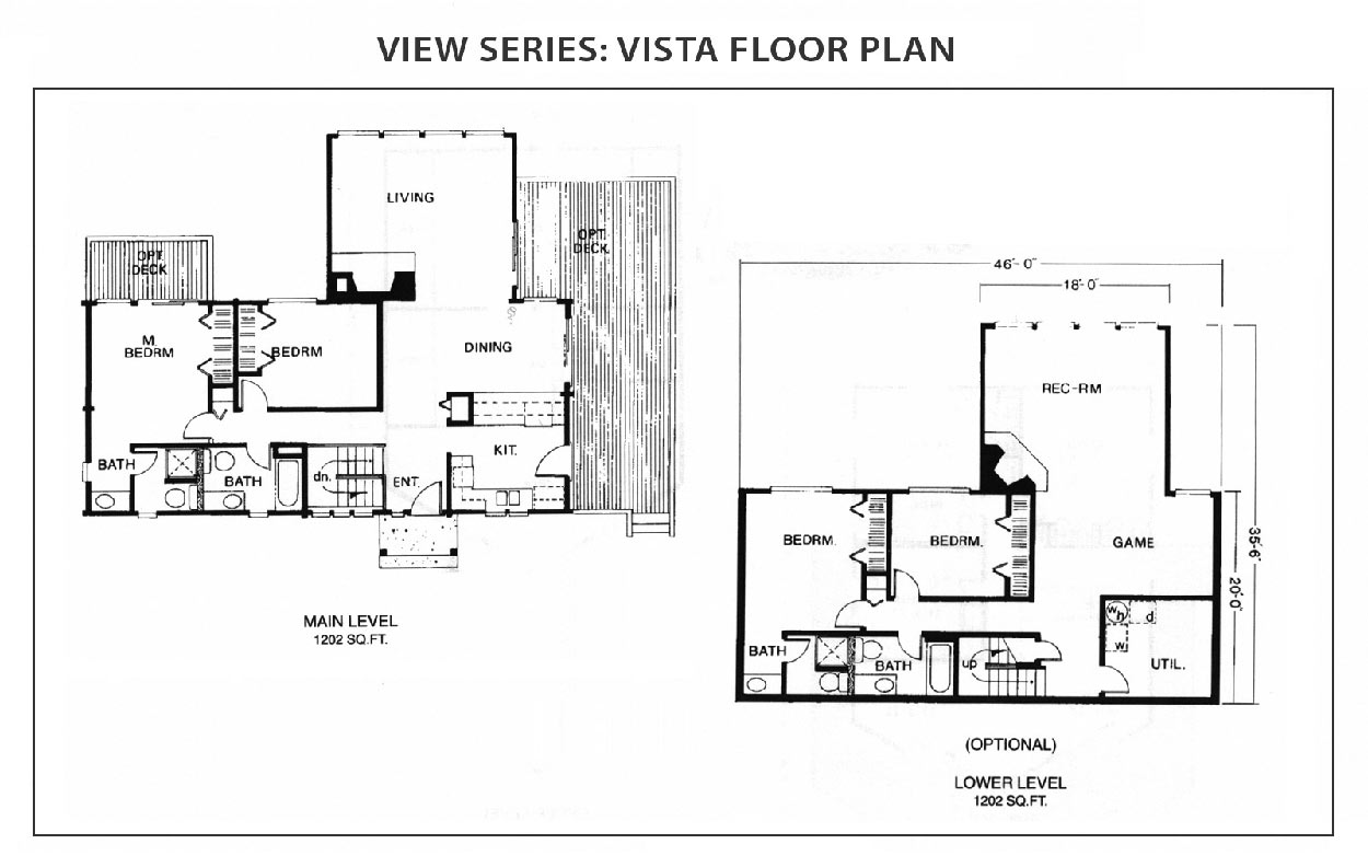 Vista Floor Plan View Series IHC