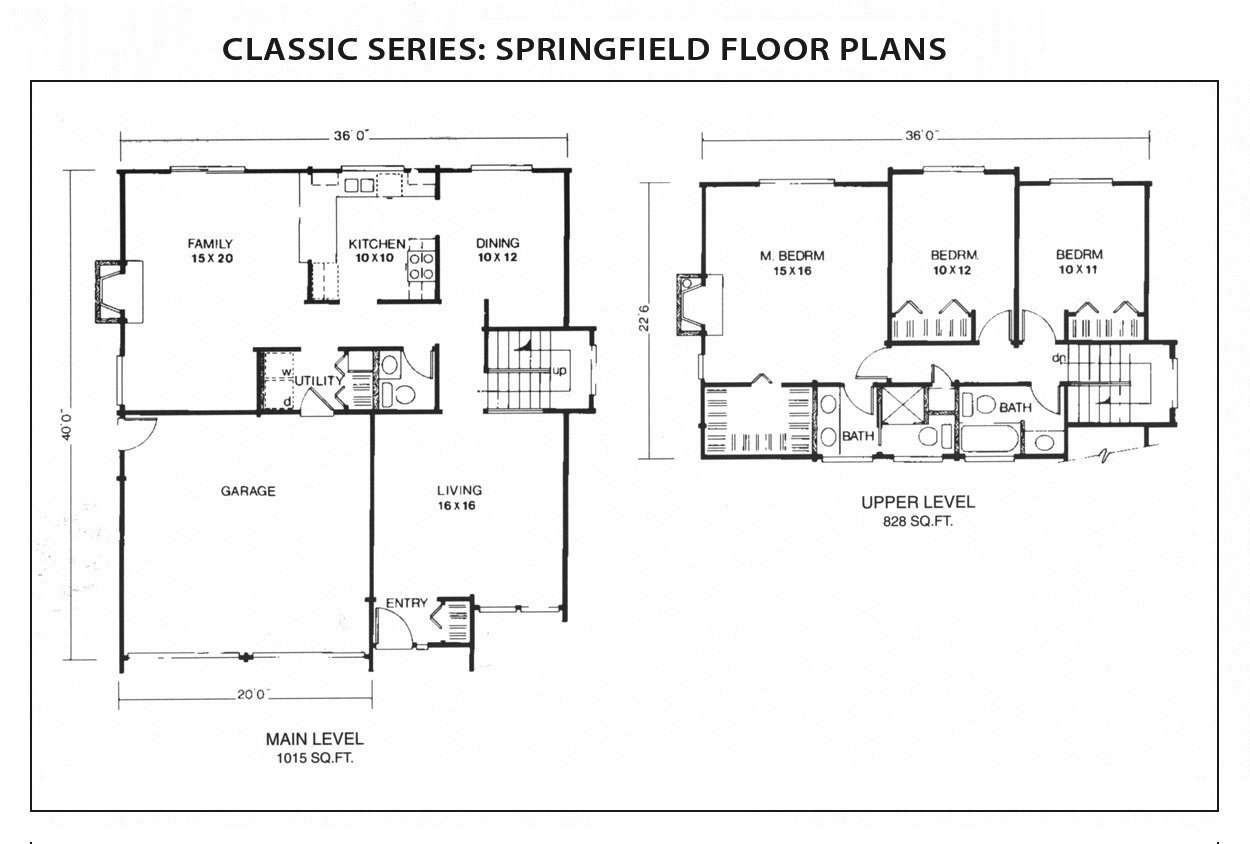 Springfield Floor Plan Classic Series IHC